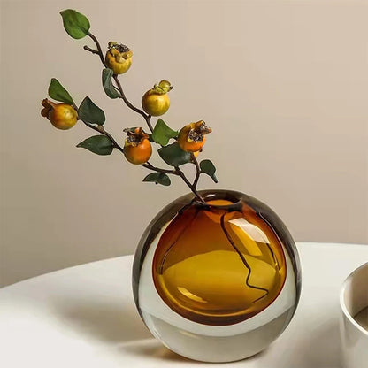 Transparent Glass Vase Crystal Flower Vase Modern Indoor