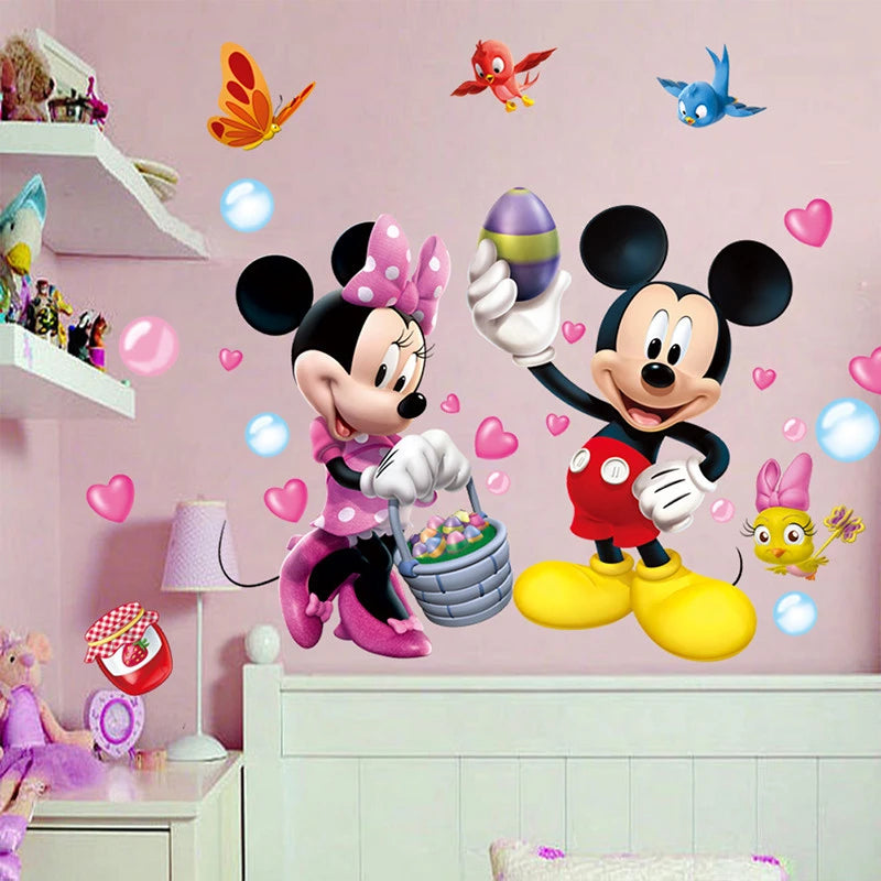 Cartoon Mickey Minnie Mouse Home Wall Stickers