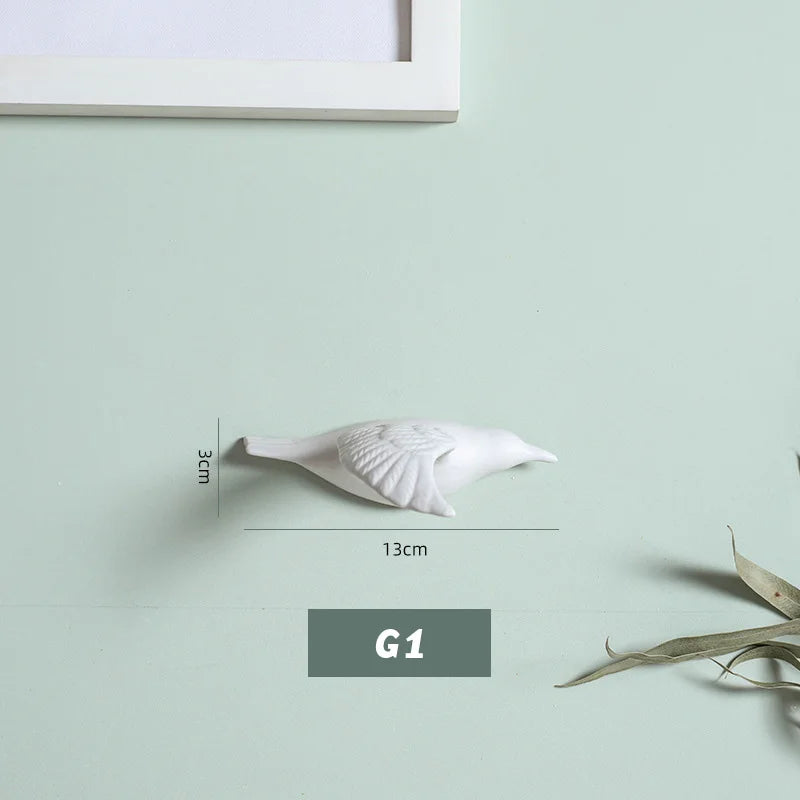 3D Ceramic Bird Swallows Creative Wall Hanging Sticker