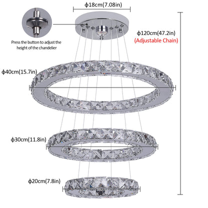 Luxury K9 Crystal Chandelier Pendant Lighting Fixtures