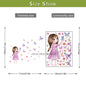 Flower little girl color butterfly wall sticker background