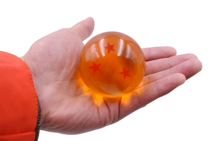 3.5cm Stars Crystal Ball Anime Orange Crystal Desktop Ornaments Toys Collection for Kids Gift(No Box)