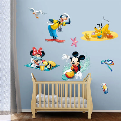 Cartoon Mickey Minnie Mouse Home Wall Stickers