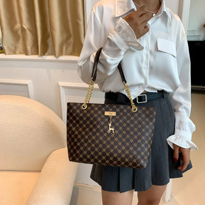 New Presbyopia Handbag Texture Soft Leather Large