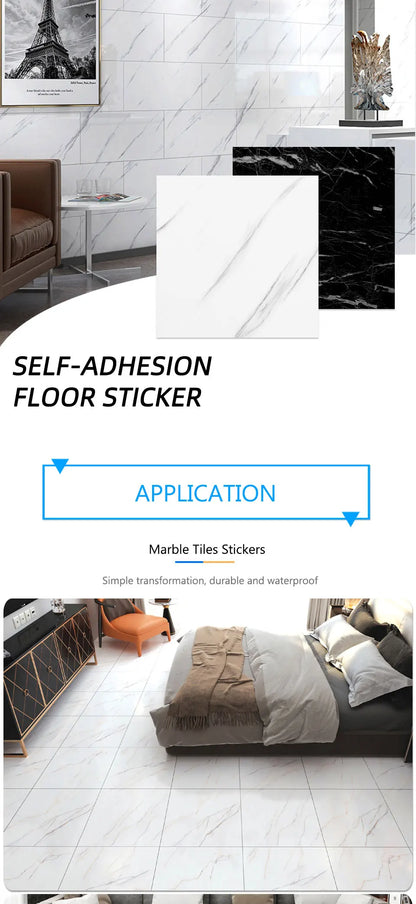 10/pcs PVC Imitation Marble Wall Self-adhesive Waterproof