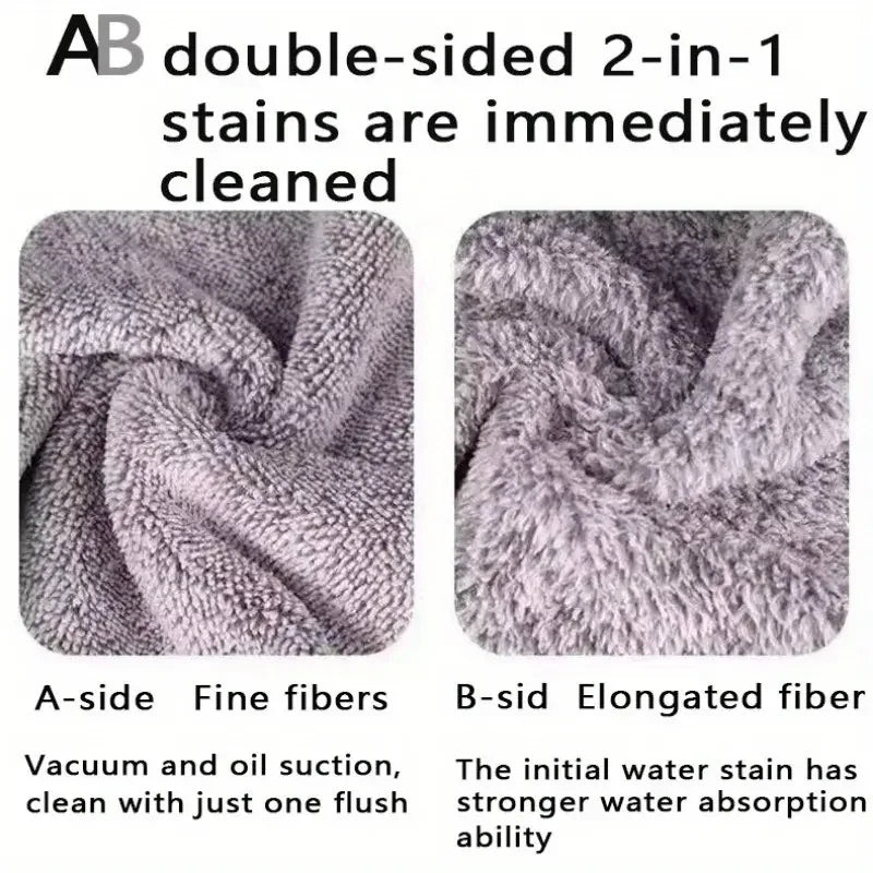 5/10/20pcs Kitchen Towel, Ultra-fine Fiber Light Gray Cleaning Cloth Set,