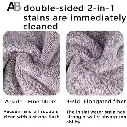 5/10/20pcs Kitchen Towel, Ultra-fine Fiber Light Gray Cleaning Cloth Set,