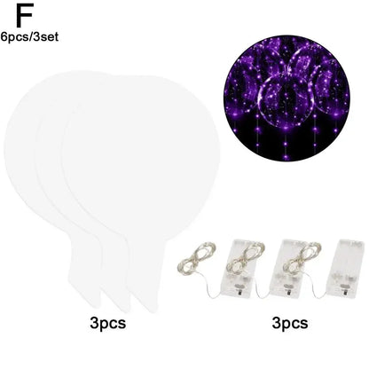 3set Transparent Led Balloons Light Up Balloons