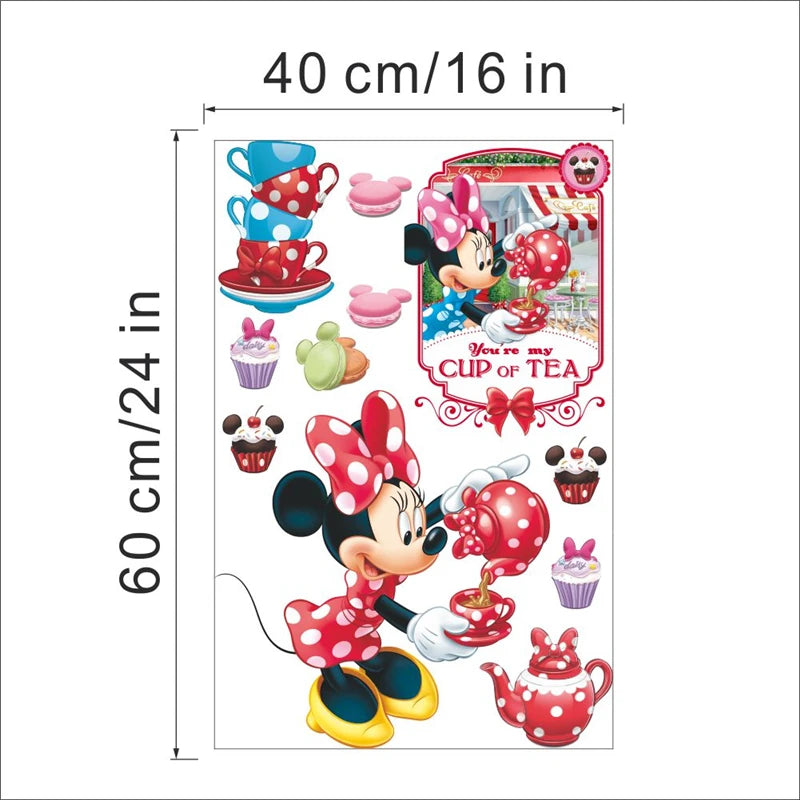 Cartoon Mickey Minnie Mouse Home Wall Stickers