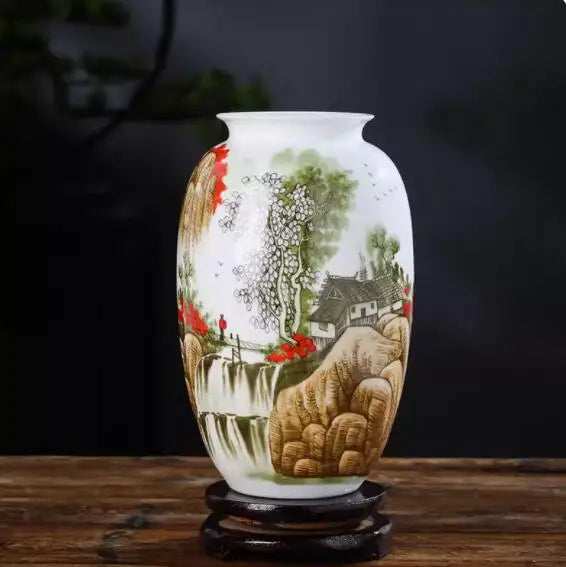 Jingdezhen Ceramic Vase Vintage Chinese Traditional Vases