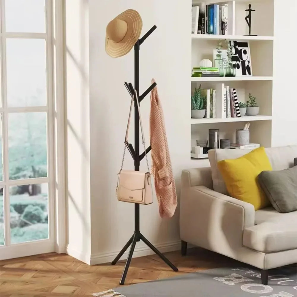 Clothes and Hats Rack Floor To Floor Bedroom Coat Hook