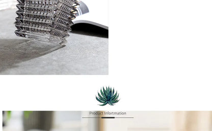 Transparent Crystal Vase Square Edges and Corners Glass Vases Hydroponics Glass Flowers Pots Flower Arrangement Desk Decoration