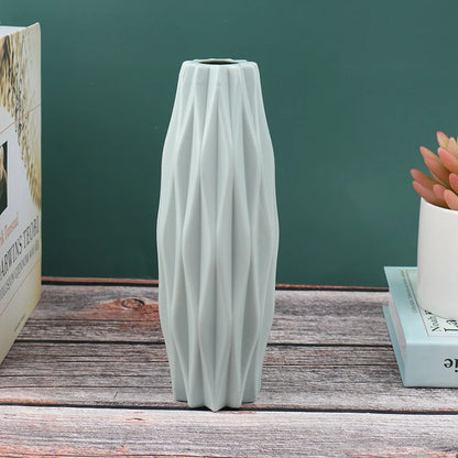 Modern Vase White Pink Blue Plastic Vase