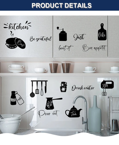 Creative wall stickers for food tableware kitchen layout self-adhesive new
