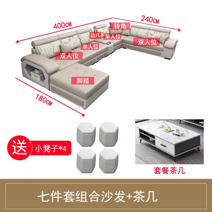Simple and modern leave-in technology cloth sofa  living room