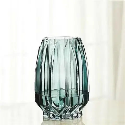 Nordic simple large glass vase transparent color
