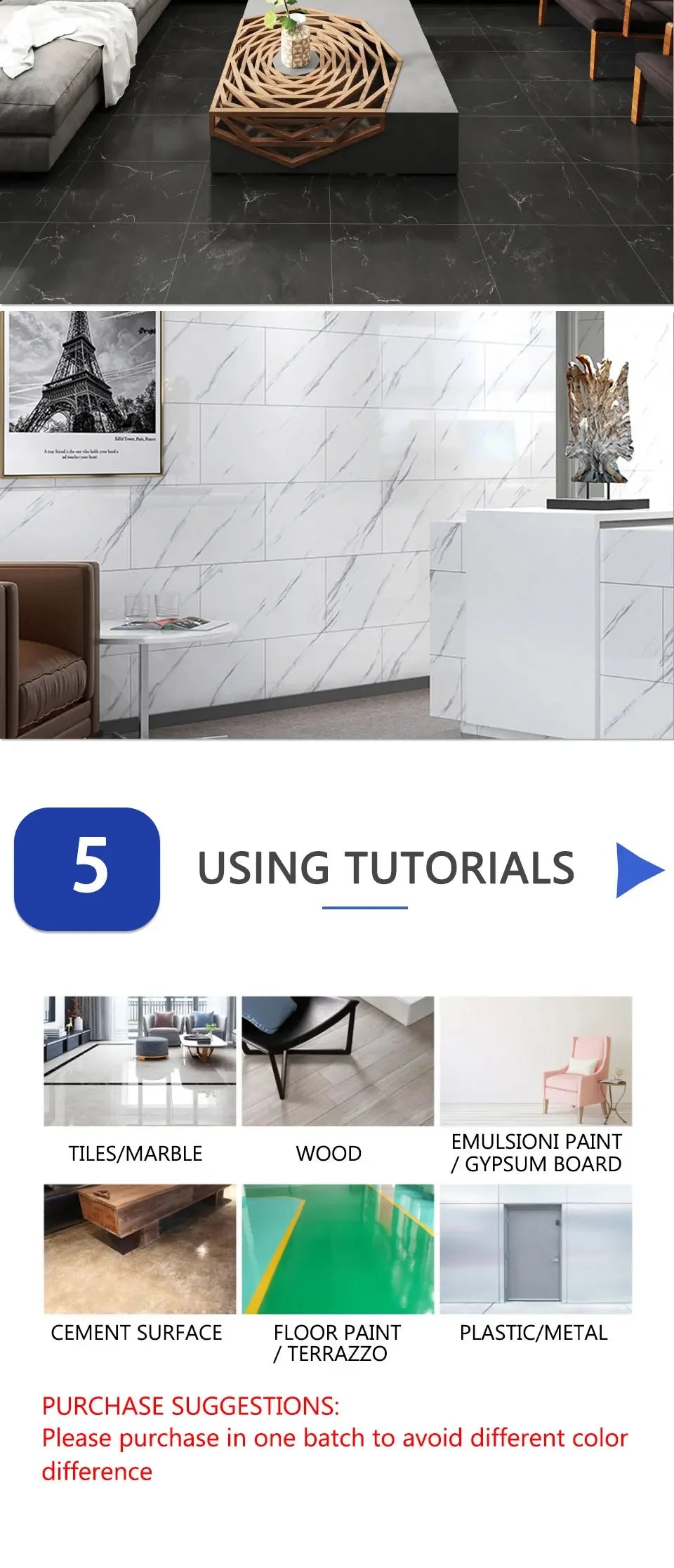 20pc PVC Imitation Marble Wall Stickers Self-adhesive Floor Stickers 30*30cm Waterproof Bathroom living Room Decoration Decals