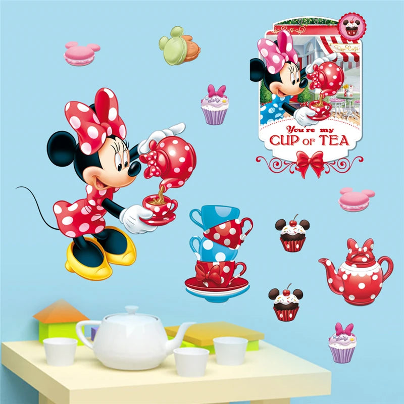 Cartoon Mickey Minnie Mouse Home Wall Stickers