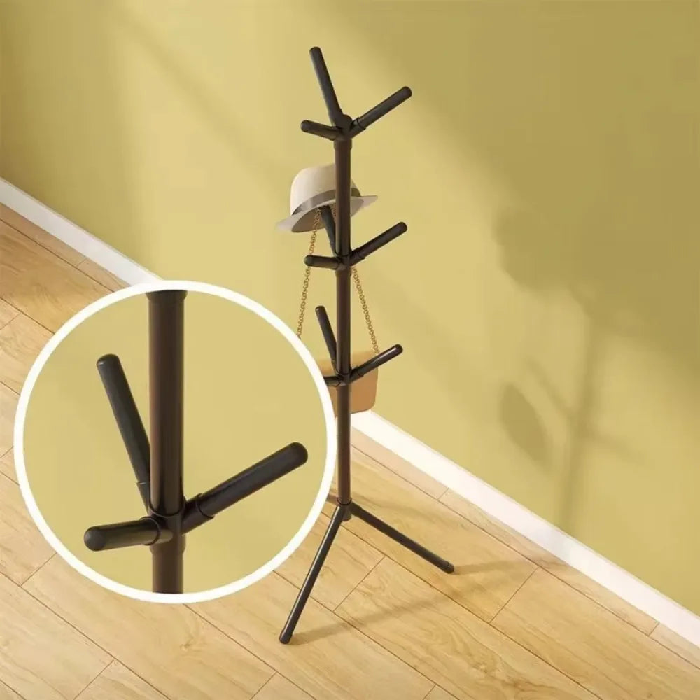 Clothes and Hats Rack Floor To Floor Bedroom Coat Hook