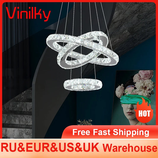 Luxury K9 Crystal Chandelier Pendant Lighting Fixtures
