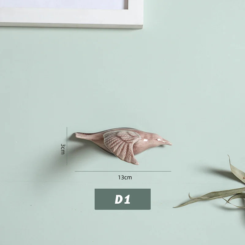 3D Ceramic Bird Swallows Creative Wall Hanging Sticker