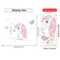 Cartoon Pink Unicorn Butterfly Wall Stickers Baby