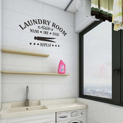 English Title LAUNDRY ROOM Bathroom Decoration Wall Stickers