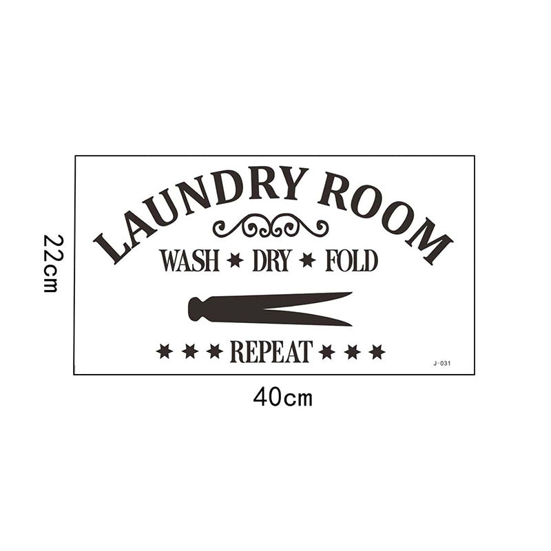 English Title LAUNDRY ROOM Bathroom Decoration Wall Stickers