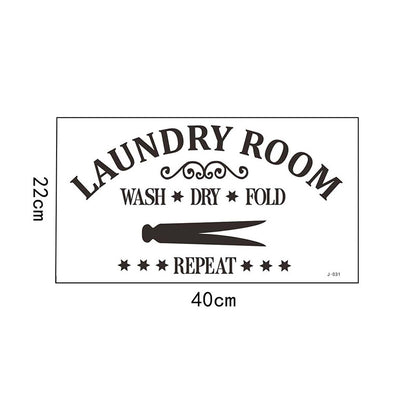 English Title LAUNDRY ROOM Bathroom Decoration Wall Stickers