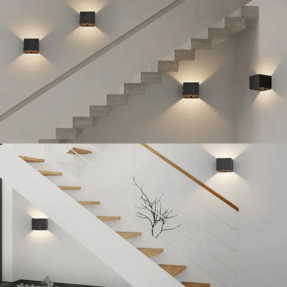 USB Rechargeable LED Wall Lamp With Motion Sensor Aluminium Interior Wall Light For Bedroom Corridor Stairs Loft Night lighting