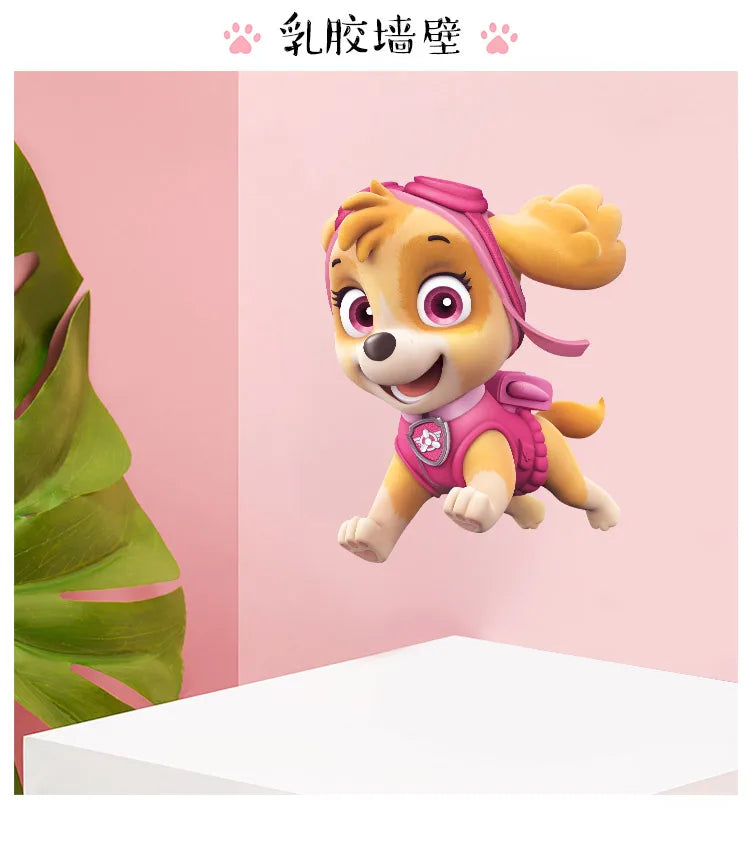 New Hot 3D PAW Children Cartoon Wall Stickers Waterproof Home Decoration Patrols For Kid's Room PVC DIY Vinyl Wallpaper Gifts