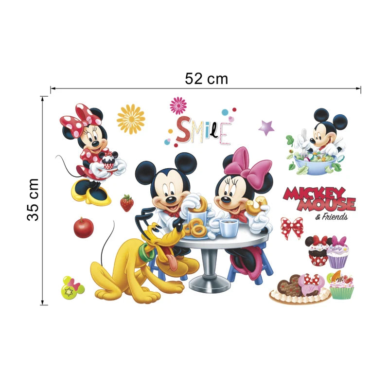Cartoon Mickey Minnie Mouse Home Wall Stickers