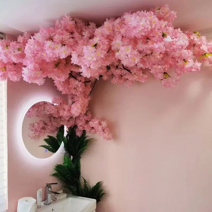 Artificial Cherry Tree Rattan Flower,  Wall Decoration
