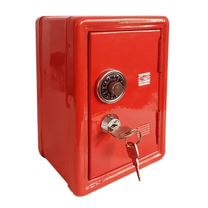 1Pc Mini Safe Box Piggy Bank Password Money Boxes Cash Coins Saving Box With Keys, Students Coin Piggy Bank Moneybox