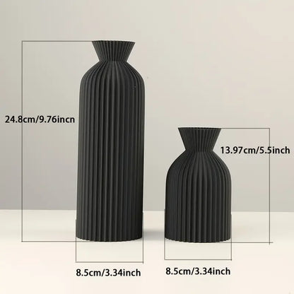 Elegant Black Vase - Boho Chic Decorative Centerpiece