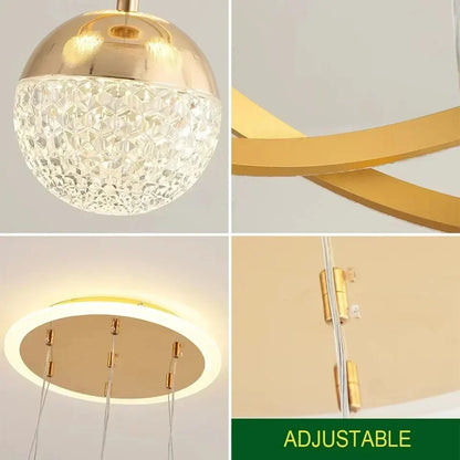 LED Lamp Dining Room Living Ring Dimmable Bedroom