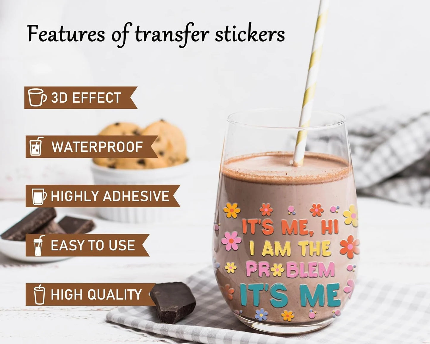 Miniso New pink design Stickers Waterproof  Mug