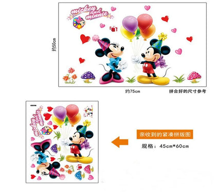 Cartoon Mickey Minnie Mouse Home Wall Stickers