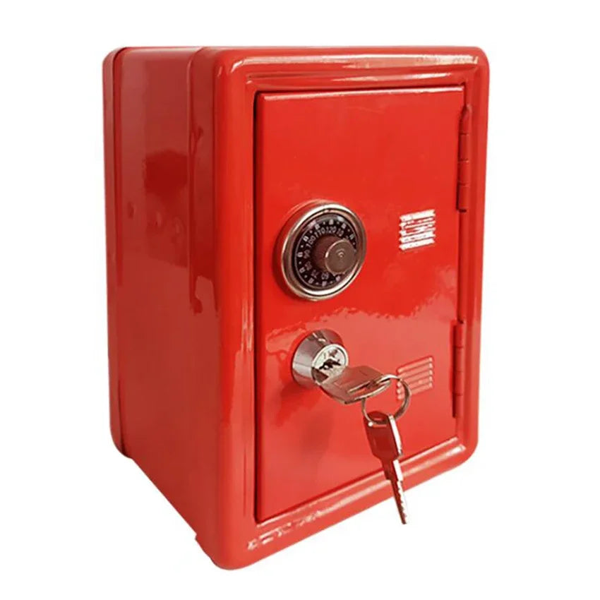 1Pc Mini Safe Box Piggy Bank Password Money Boxes Cash Coins Saving Box With Keys, Students Coin Piggy Bank Moneybox