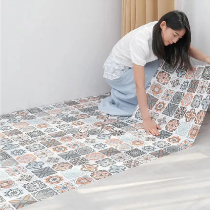 Tile 3D European style Oil Proof  Waterproof Kitchen Wallpaper