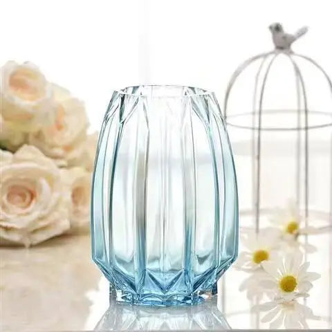 Nordic simple large glass vase transparent color