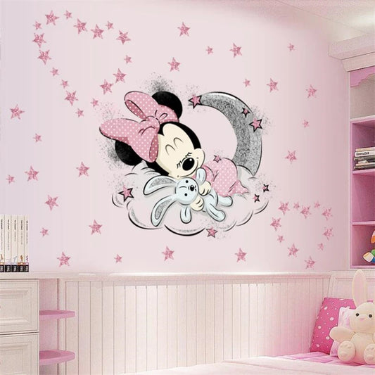 Cartoon Mickey Minnie Mouse Home Wall Stickers