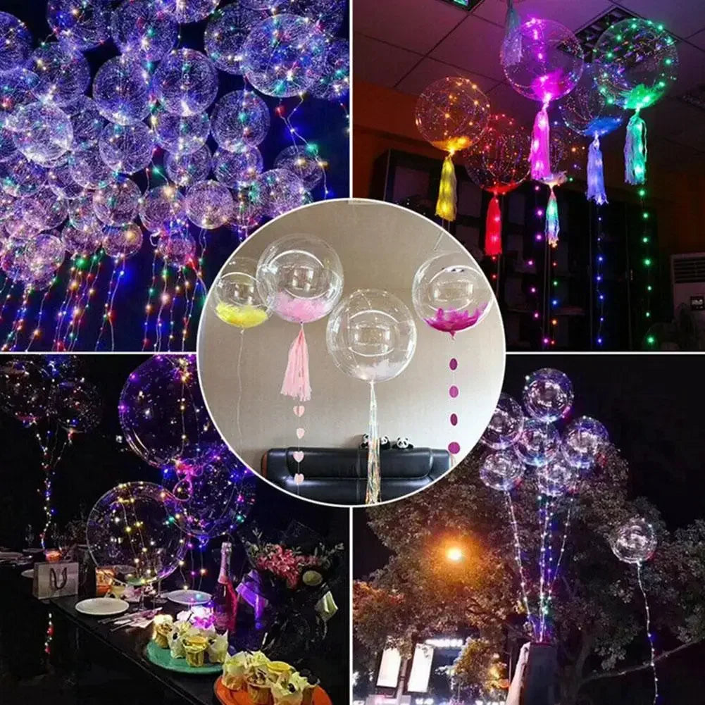 3set Transparent Led Balloons Light Up Balloons