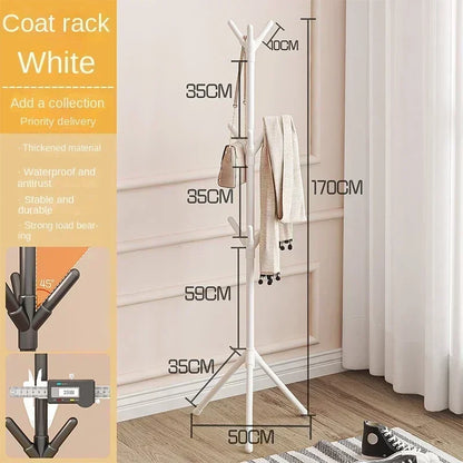 Clothes and Hats Rack Floor To Floor Bedroom Coat Hook