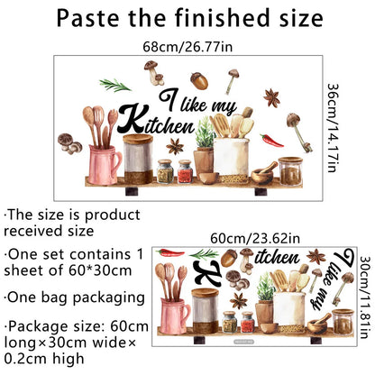 Wall Stickers Removable Waterproof Decoration Kitchen Decor