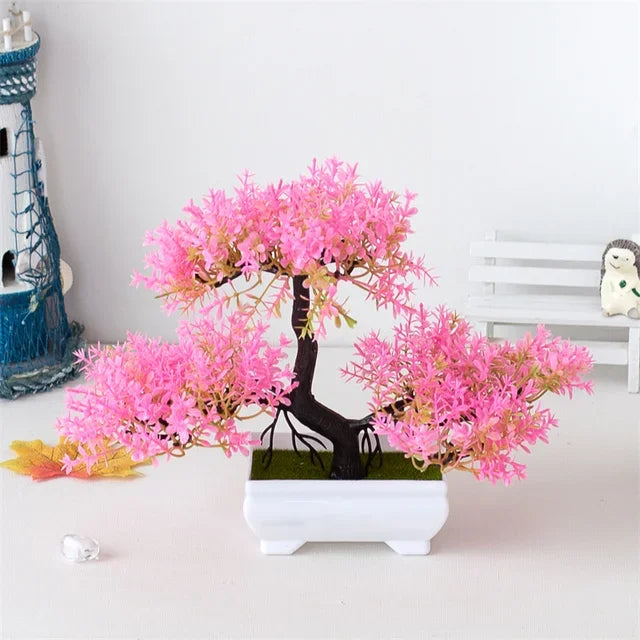 Artificial Bonsai Tree Plant potted Flower Decoration