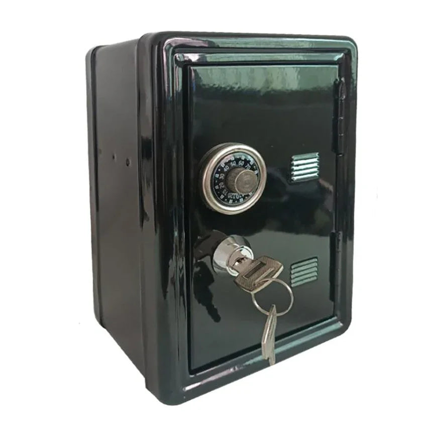 1Pc Mini Safe Box Piggy Bank Password Money Boxes Cash Coins Saving Box With Keys, Students Coin Piggy Bank Moneybox