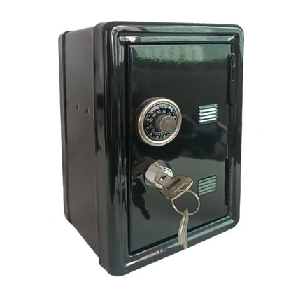 1Pc Mini Safe Box Piggy Bank Password Money Boxes Cash Coins Saving Box With Keys, Students Coin Piggy Bank Moneybox