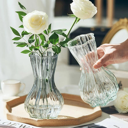 Glass Transparent Flower Vase  Table Decoration