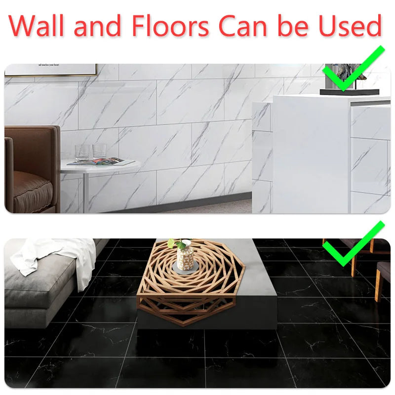 10/pcs PVC Imitation Marble Wall Self-adhesive Waterproof
